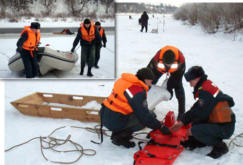 Учения на реке Западная Двина проводят спасатели Новополоцкого ГОЧС