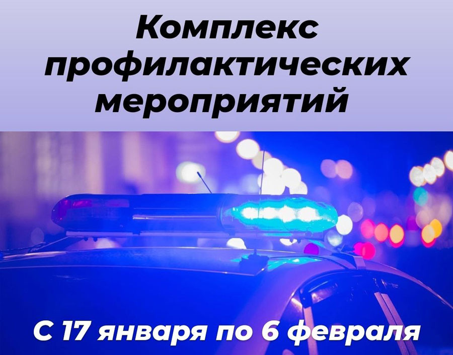 Госавтоинспекция Витебской области в период с 17 января по 6 февраля проведёт комплекс профилактических мероприятий